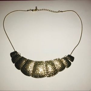 Hammered MetalStatement Necklace Boho jewelry